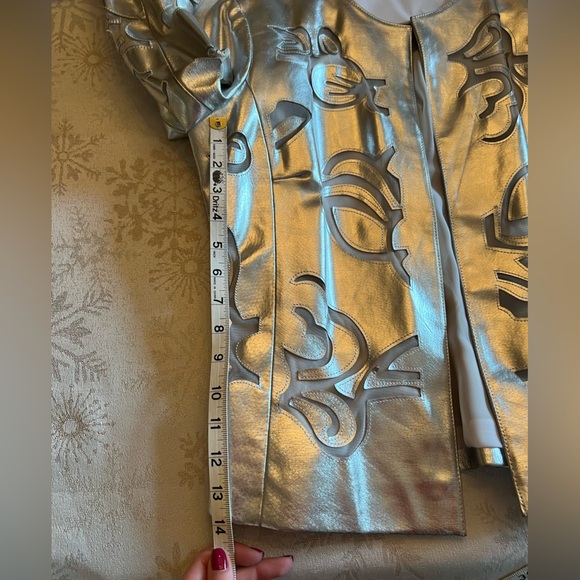 Chicos Silver Leather Jacket - Picture 11 of 12